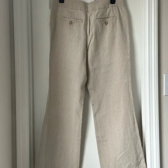 LOFT Women's Cream Wide Leg Pants - Picture 3 of 4